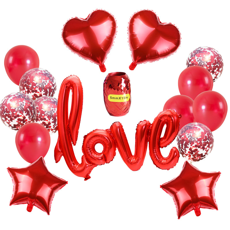 Kit Completo Metálicos San Valentin Amor Corazon Rojo 15 globos – Lucky  Balloons Mexico