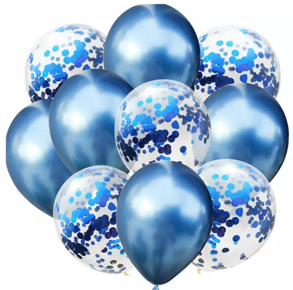 Kit de 10 Globos  5PLG - Azul