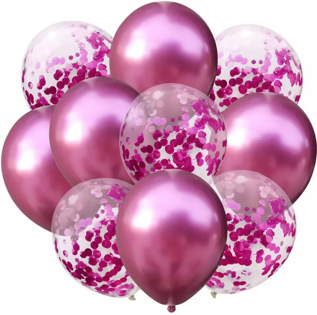 Kit de 10 Globos 5PLG - Rosa – Lucky Balloons Mexico