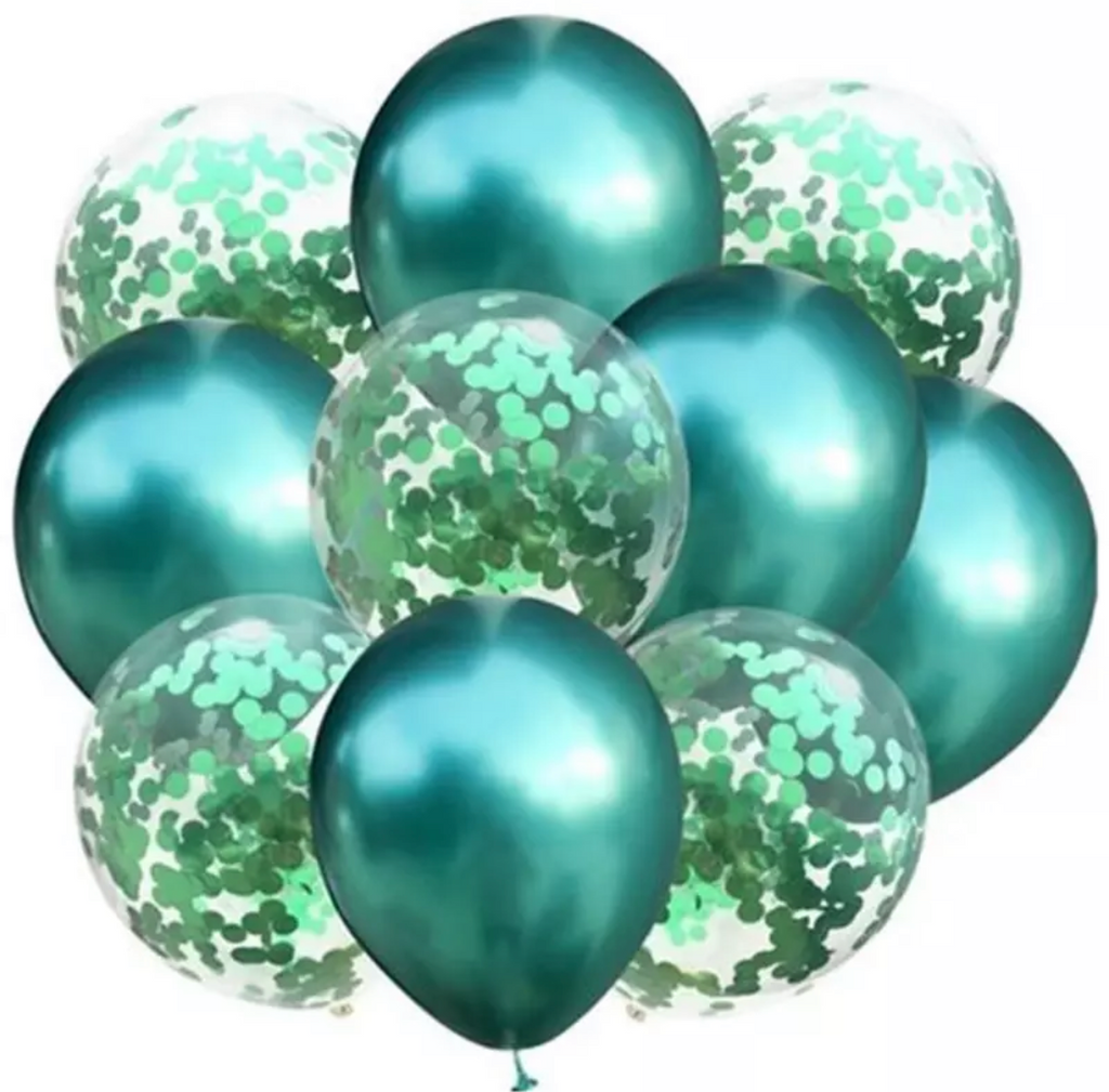 Kit de 10 Globos  5PLG - Verde
