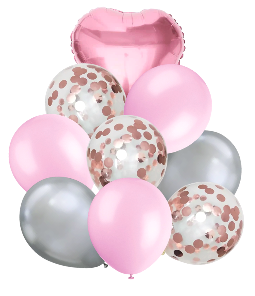 Kit de 9 Globos - Rosa Baby