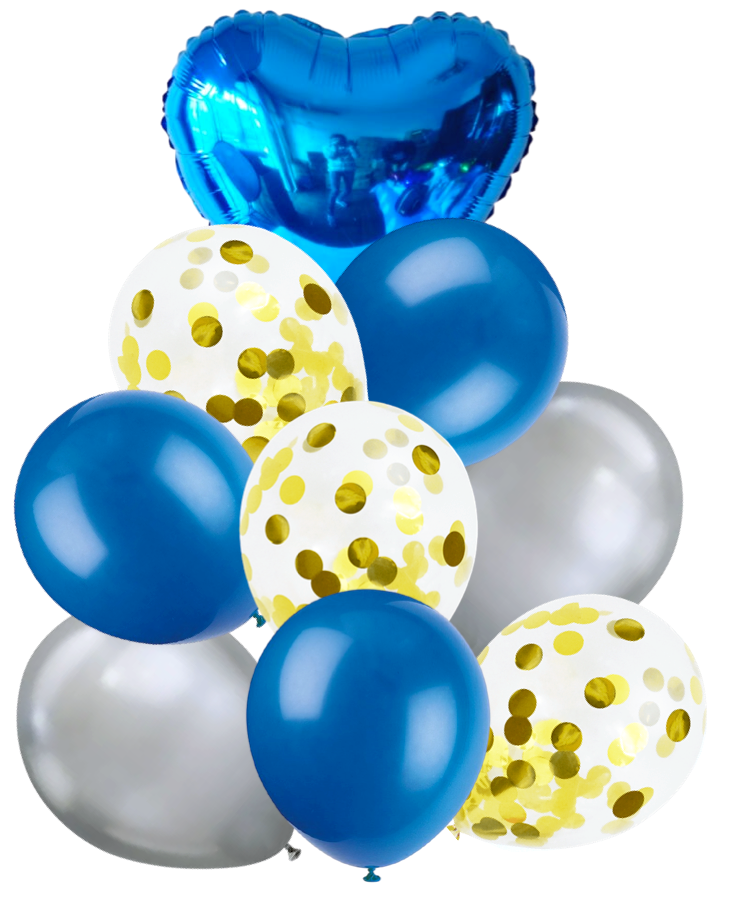 Kit de 9 Globos - Azul Rey