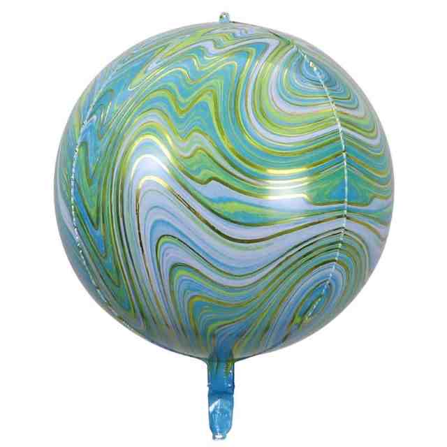 Globos Orbz Mármol Marblez Esfera Metálico - Verde