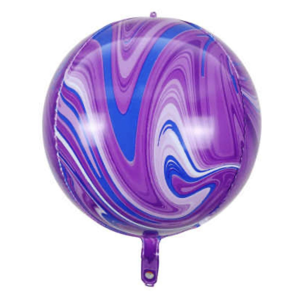 Globos Orbz Mármol Marblez Esfera Metálico - Morado-Lila