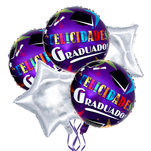 Kit Decoración Para Graduación Globos Metálicos Graduado 3