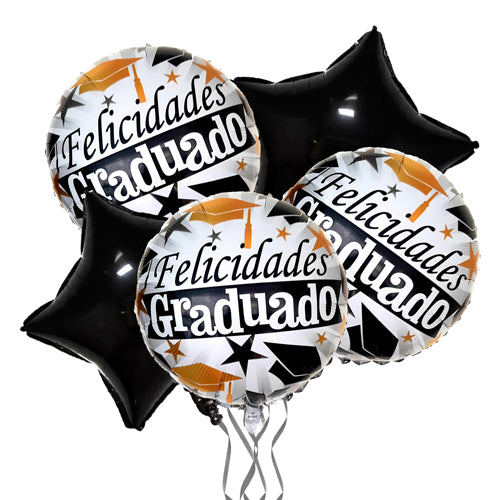 Kit Decoración Para Graduación Globos Metálicos Graduado 5