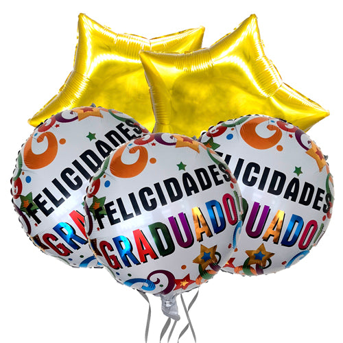 Kit Decoración Para Graduación Globos Metálicos Graduado 6