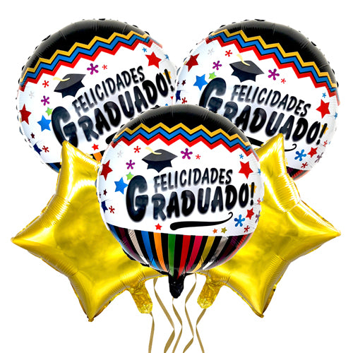 Kit Decoración Para Graduación Globos Metálicos Graduado 8